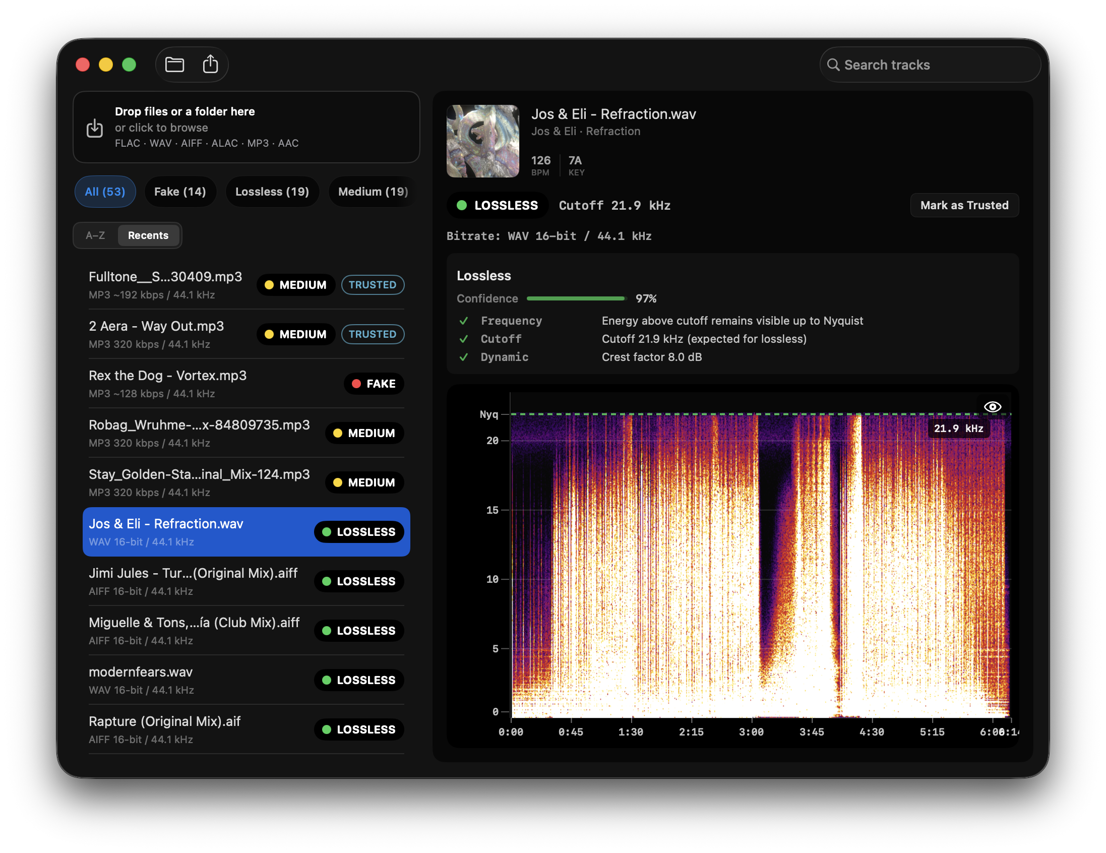 MP3 Disguised as WAV: Detect Fake Lossless Files | Spectro
